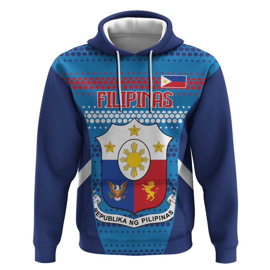 Philippines Football 2026 Hoodie Come On Filipinas LT14 Pullover Hoodie Blue - Polynesian Pride