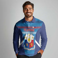 Philippines Football 2026 Long Sleeve Polo Shirt Come On Filipinas