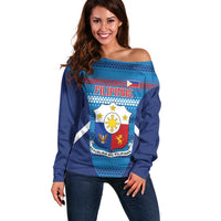 Philippines Football 2026 Off Shoulder Sweater Come On Filipinas