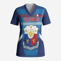 Philippines Football 2026 Scrub Top Come On Filipinas LT14 Adult Blue - Polynesian Pride