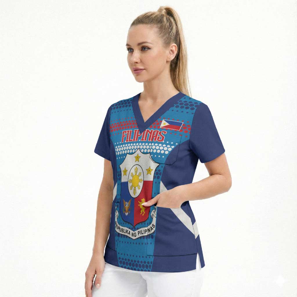 Philippines Football 2026 Scrub Top Come On Filipinas LT14 - Polynesian Pride