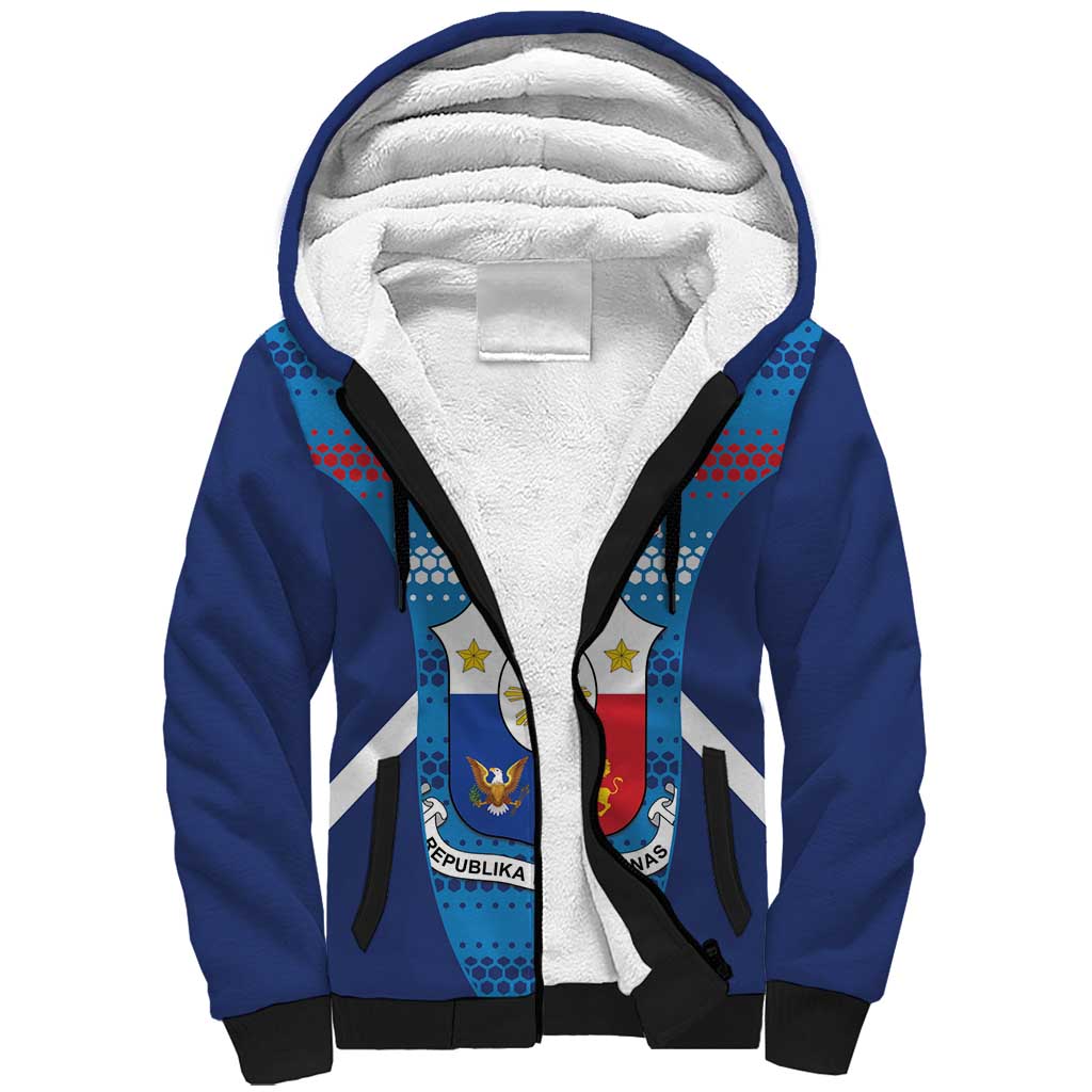 Philippines Football 2026 Sherpa Hoodie Come On Filipinas LT14 Unisex Blue - Polynesian Pride