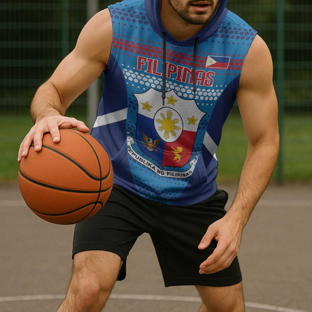 Philippines Football 2026 Sleeveless Hoodie Come On Filipinas