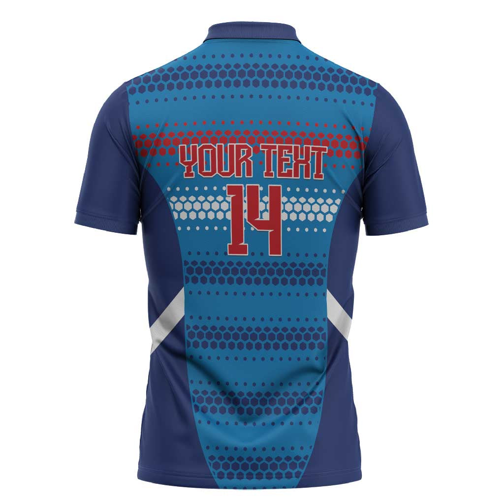 Philippines Football 2026 Zipper Polo Shirt Come On Filipinas