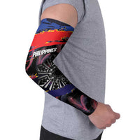 Philippines Sun Tattoo Arm Sleeves Feathers Filipinas Grunge Style Black