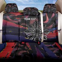 Philippines Sun Tattoo Back Car Seat Cover Feathers Filipinas Grunge Style Black LT14 One Size Black - Polynesian Pride