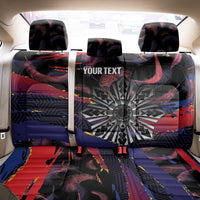 Philippines Sun Tattoo Back Car Seat Cover Feathers Filipinas Grunge Style Black LT14 - Polynesian Pride