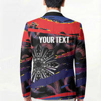 Philippines Sun Tattoo Blazer Feathers Filipinas Grunge Style Black