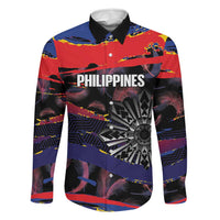 Philippines Sun Tattoo Family Matching Summer Maxi Dress and Hawaiian Shirt Feathers Filipinas Grunge Style Black