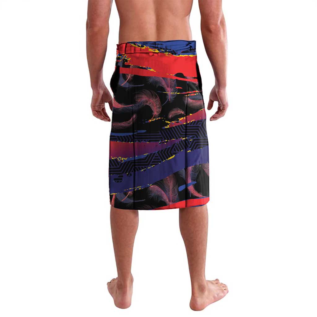 Philippines Sun Tattoo Lavalava Feathers Filipinas Grunge Style Black