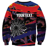 Philippines Sun Tattoo Sweatshirt Feathers Filipinas Grunge Style Black