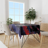 Philippines Sun Tattoo Tablecloth Feathers Filipinas Grunge Style Black