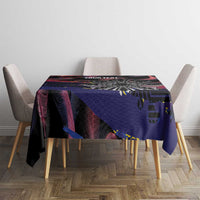 Philippines Sun Tattoo Tablecloth Feathers Filipinas Grunge Style Black