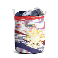 Philippines Sun Tattoo Laundry Basket Feathers Filipinas Grunge Style White
