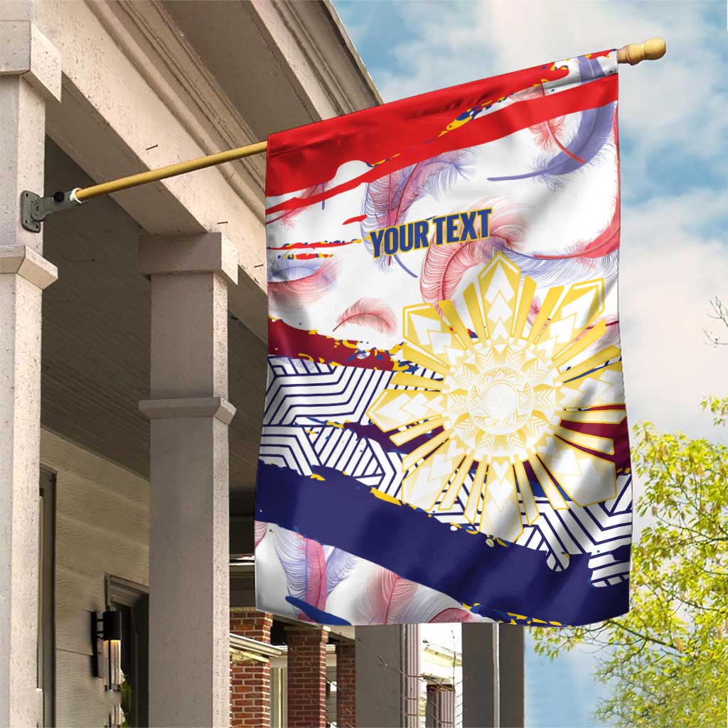 Philippines Sun Tattoo Garden Flag Feathers Filipinas Grunge Style White LT14 House Flag White - Polynesian Pride