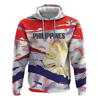Philippines Sun Tattoo Hoodie Feathers Filipinas Grunge Style White LT14 Pullover Hoodie White - Polynesian Pride