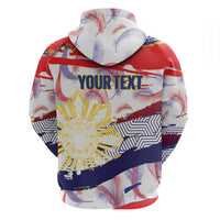Philippines Sun Tattoo Hoodie Feathers Filipinas Grunge Style White LT14 - Polynesian Pride