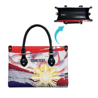 Philippines Sun Tattoo Leather Bag Feathers Filipinas Grunge Style White