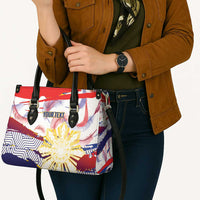 Philippines Sun Tattoo Leather Bag Feathers Filipinas Grunge Style White