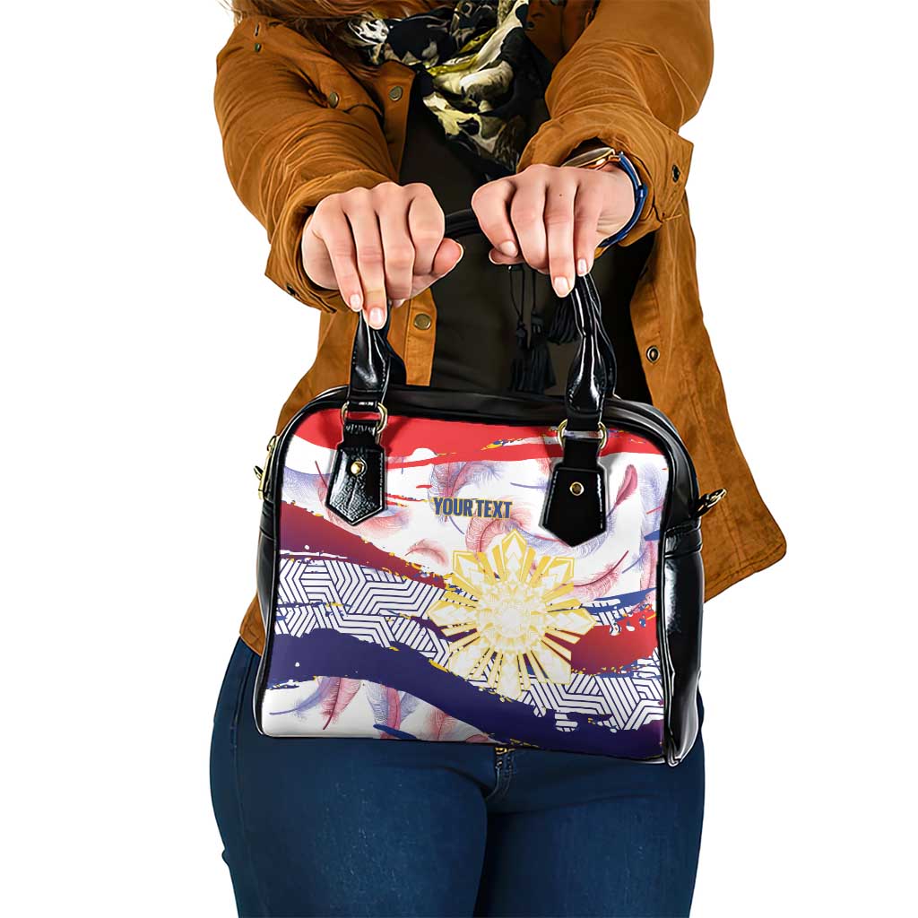 Philippines Sun Tattoo Shoulder Handbag Feathers Filipinas Grunge Style White LT14 One Size White - Polynesian Pride