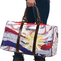 Philippines Sun Tattoo Travel Bag Feathers Filipinas Grunge Style White LT14 - Polynesian Pride