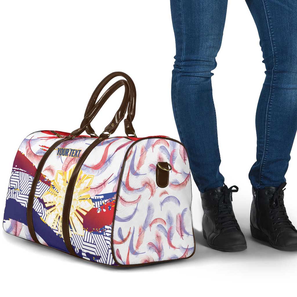 Philippines Sun Tattoo Travel Bag Feathers Filipinas Grunge Style White LT14 - Polynesian Pride