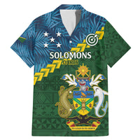 Personalised Solomon Islands Darts Family Matching Mermaid Dress and Hawaiian Shirt Tropical Leaves Melanesian Pattern