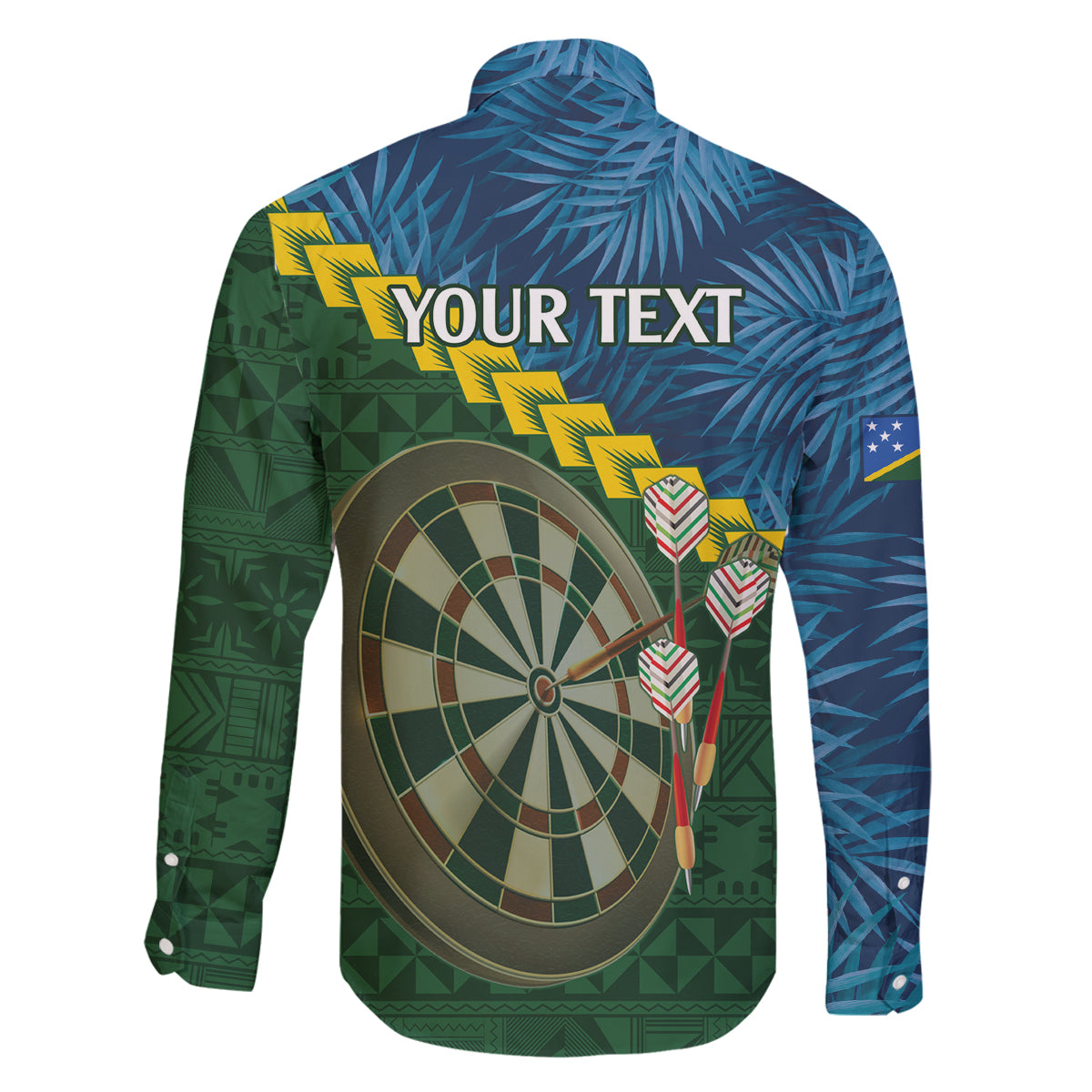 Personalised Solomon Islands Darts Family Matching Off Shoulder Maxi Dress and Hawaiian Shirt Tropical Leaves Melanesian Pattern LT14 - Polynesian Pride