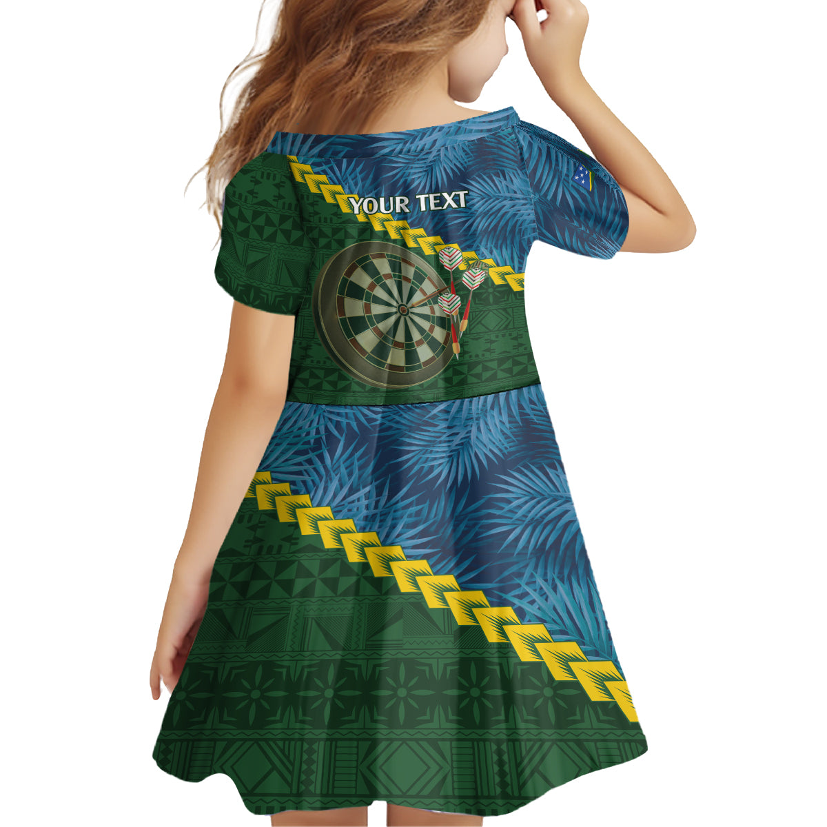 Personalised Solomon Islands Darts Family Matching Puletasi and Hawaiian Shirt Tropical Leaves Melanesian Pattern LT14 - Polynesian Pride