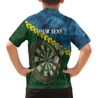 Personalised Solomon Islands Darts Family Matching Summer Maxi Dress and Hawaiian Shirt Tropical Leaves Melanesian Pattern LT14 - Polynesian Pride