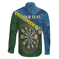 Personalised Solomon Islands Darts Family Matching Summer Maxi Dress and Hawaiian Shirt Tropical Leaves Melanesian Pattern LT14 - Polynesian Pride
