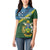 Personalised Solomon Islands Darts Women Polo Shirt Tropical Leaves Melanesian Pattern