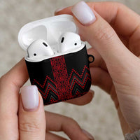 Red Aotearoa Mangopare Kowhaiwhai Niho Taniwha AirPods Case Maori New Zealand - Polynesian Pride