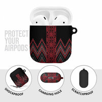 Red Aotearoa Mangopare Kowhaiwhai Niho Taniwha AirPods Case Maori New Zealand - Polynesian Pride
