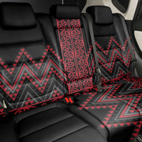 Red Aotearoa Mangopare Kowhaiwhai and Niho Taniwha Back Car Seat Cover Maori New Zealand