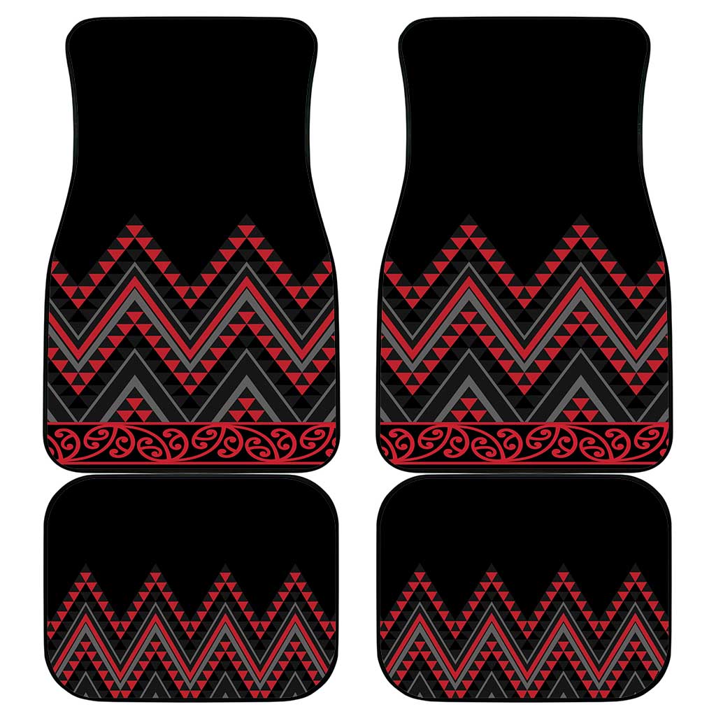 Red Aotearoa Mangopare Kowhaiwhai and Niho Taniwha Car Mats Maori New Zealand LT14 - Polynesian Pride