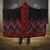 Red Aotearoa Mangopare Kowhaiwhai and Niho Taniwha Hooded Blanket Maori New Zealand