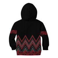 Red Aotearoa Mangopare Kowhaiwhai and Niho Taniwha Kid Hoodie Maori New Zealand