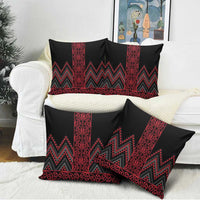 Red Aotearoa Mangopare Kowhaiwhai Niho Taniwha Pillow Cover Maori New Zealand LT14 - Polynesian Pride