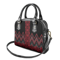 Red Aotearoa Mangopare Kowhaiwhai and Niho Taniwha Shoulder Handbag Maori New Zealand
