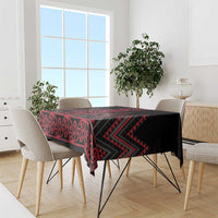 Red Aotearoa Mangopare Kowhaiwhai and Niho Taniwha Tablecloth Maori New Zealand LT14 - Polynesian Pride