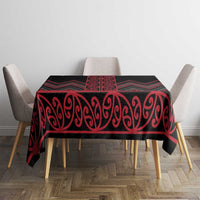 Red Aotearoa Mangopare Kowhaiwhai and Niho Taniwha Tablecloth Maori New Zealand LT14 - Polynesian Pride