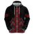 Red Aotearoa Mangopare Kowhaiwhai and Niho Taniwha Zip Hoodie Maori New Zealand