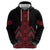 Red Aotearoa Mangopare Kowhaiwhai and Niho Taniwha Zip Hoodie Maori New Zealand