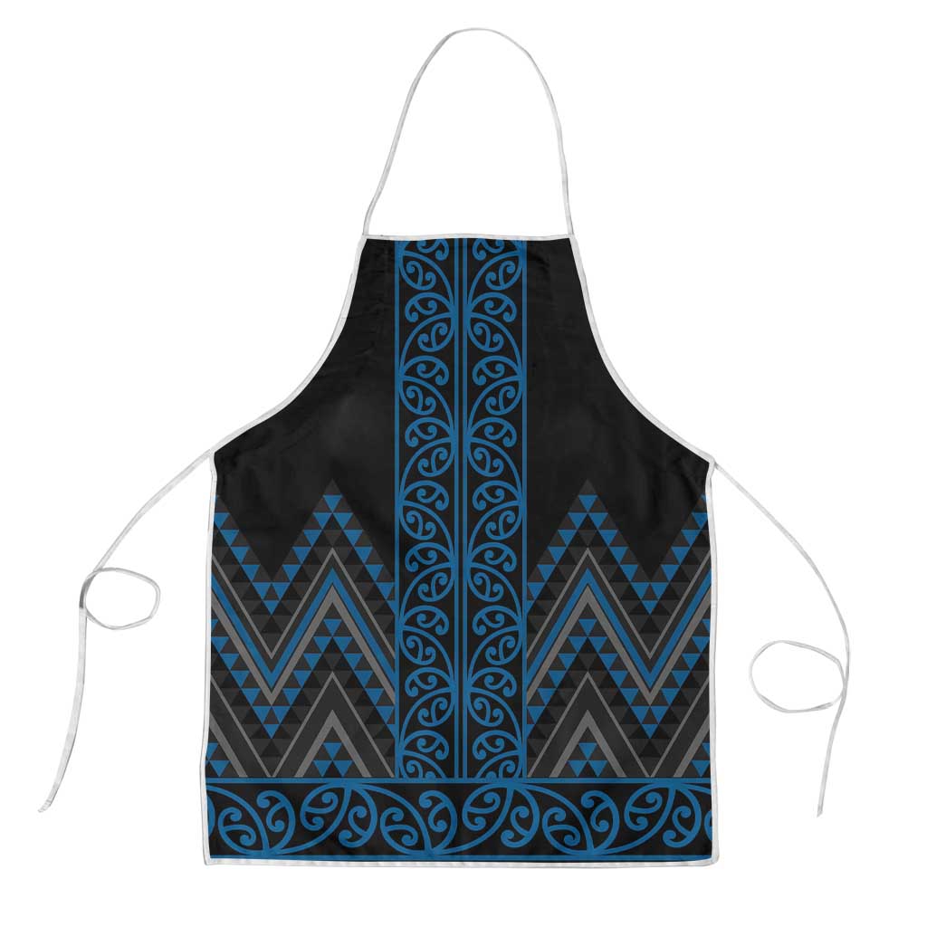 Blue Aotearoa Mangopare Kowhaiwhai Niho Taniwha Apron Maori New Zealand - Polynesian Pride