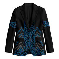 Blue Aotearoa Mangopare Kowhaiwhai Niho Taniwha Blazer Maori New Zealand LT14 Unisex Blue - Polynesian Pride