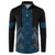 Blue Aotearoa Mangopare Kowhaiwhai and Niho Taniwha Button Sweatshirt Maori New Zealand
