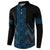 Blue Aotearoa Mangopare Kowhaiwhai and Niho Taniwha Button Sweatshirt Maori New Zealand