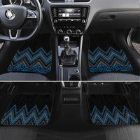 Blue Aotearoa Mangopare Kowhaiwhai and Niho Taniwha Car Mats Maori New Zealand LT14 Set 4pcs Blue - Polynesian Pride