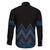 Blue Aotearoa Mangopare Kowhaiwhai and Niho Taniwha Family Matching Short Sleeve Bodycon Dress and Hawaiian Shirt Maori New Zealand